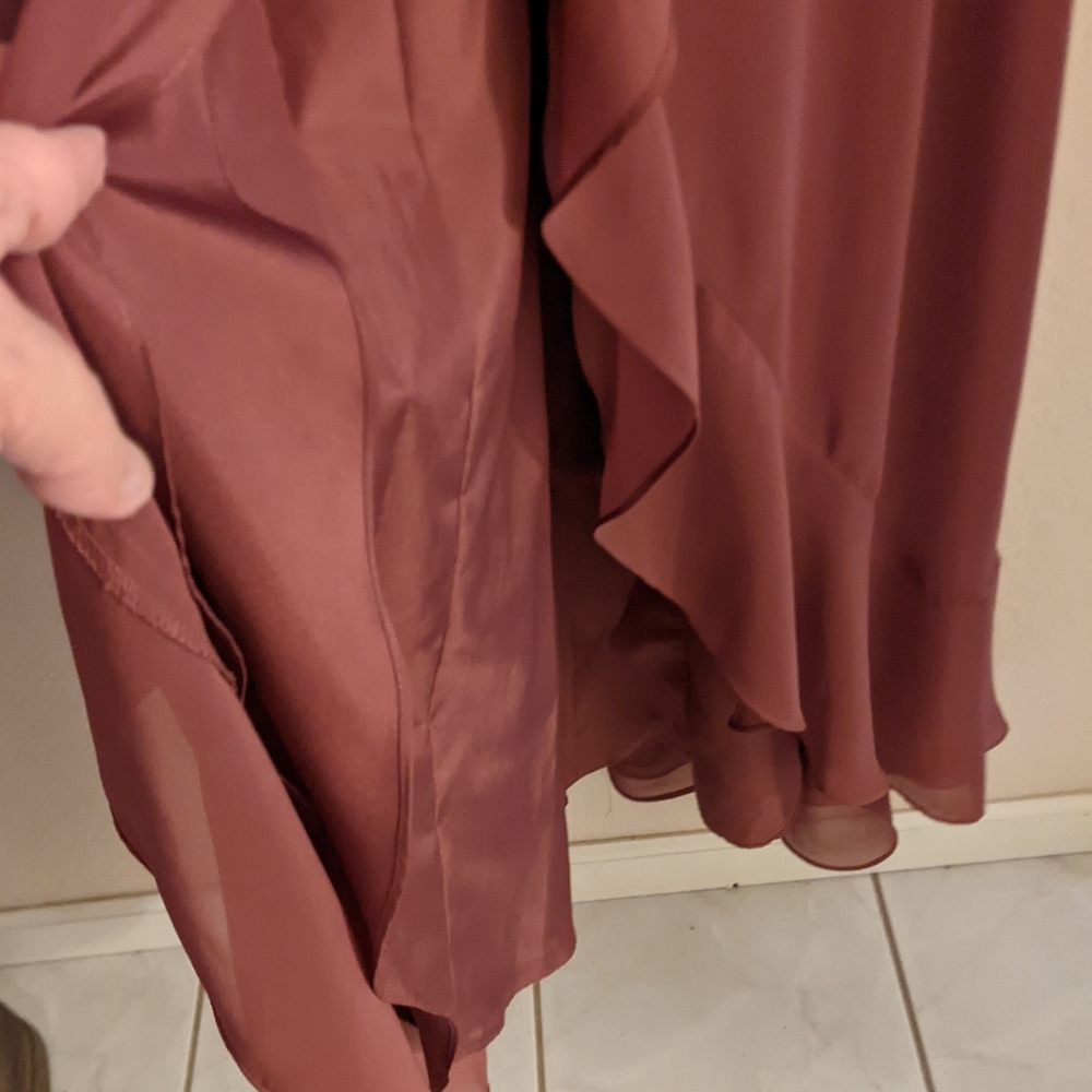 🔥SALE🔥 Sorella Vita Dusty Mauve Prom Dress Maxi Hi Low Evening Long Gown sz.8 - Picture 13 of 16